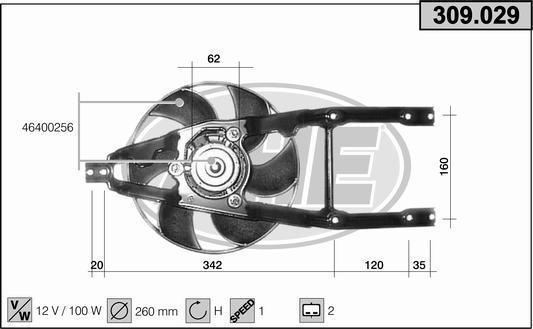 AHE 309.029 - Ventilateur, refroidissement du moteur droxauto.com