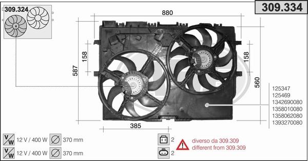 AHE 309.334 - Ventilateur, refroidissement du moteur droxauto.com