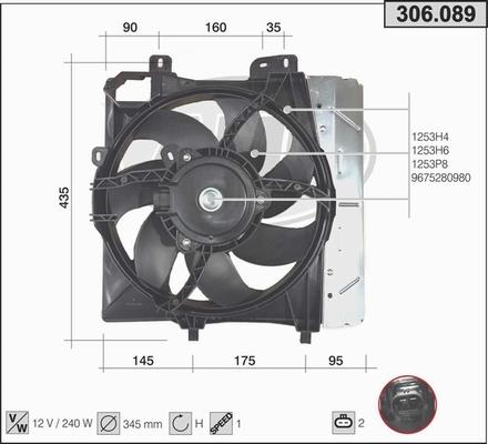 AHE 306.089 - Ventilateur, refroidissement du moteur droxauto.com