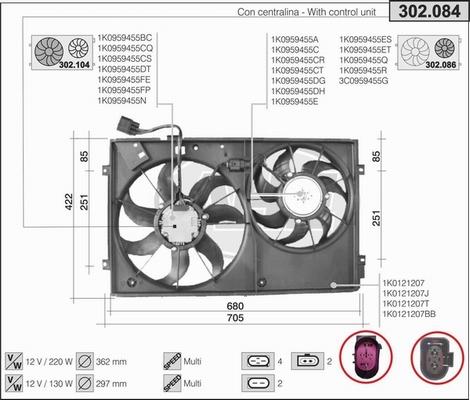AHE 302.084 - Ventilateur, refroidissement du moteur droxauto.com