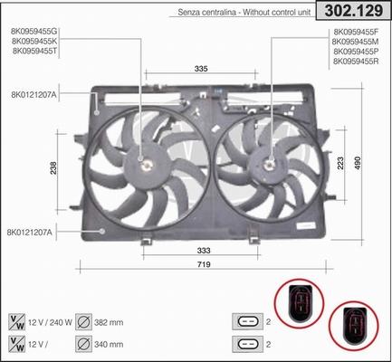 AHE 302.129 - Ventilateur, refroidissement du moteur droxauto.com