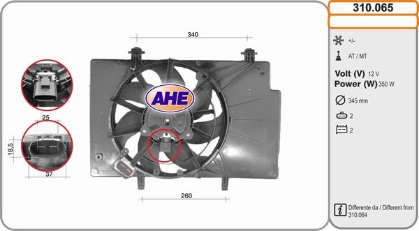 AHE 310.065 - Ventilateur, refroidissement du moteur droxauto.com