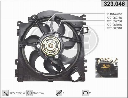 AHE 323.046 - Ventilateur, refroidissement du moteur droxauto.com