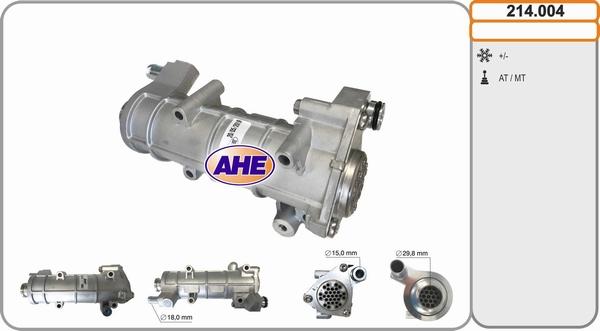 AHE 214.004 - Radiateur, réaspiration des gaz d'échappement droxauto.com