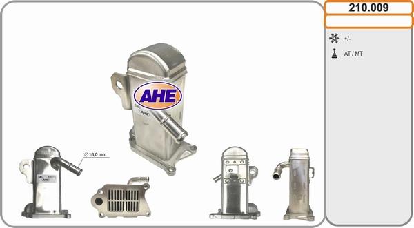 AHE 210.009 - Radiateur, réaspiration des gaz d'échappement droxauto.com