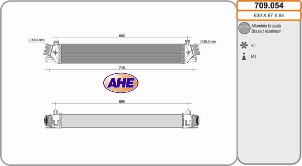 AHE 709.054 - Intercooler, échangeur droxauto.com