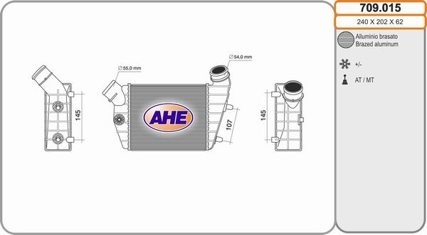 AHE 709.015 - Intercooler, échangeur droxauto.com