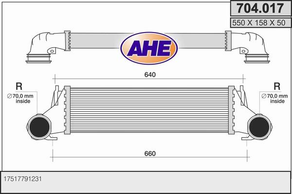 AHE 704.022 - Intercooler, échangeur droxauto.com