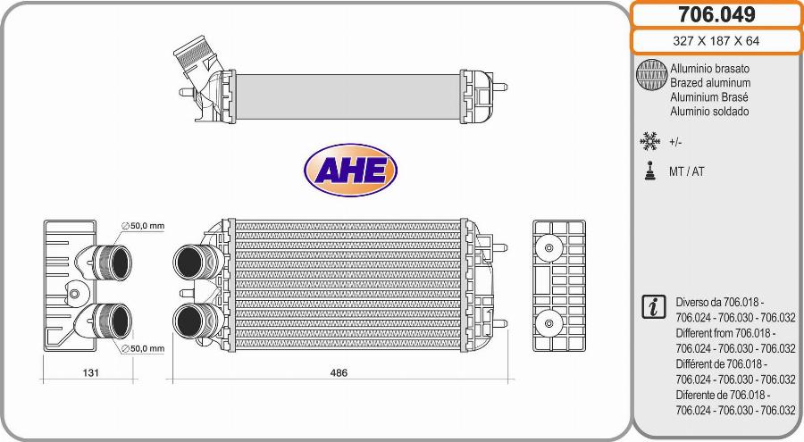 AHE 706.049 - Intercooler, échangeur droxauto.com