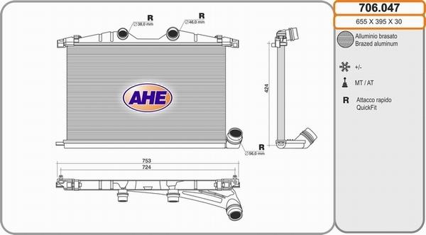 AHE 706.047 - Intercooler, échangeur droxauto.com