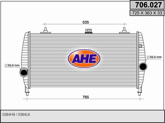 AHE 706.027 - Intercooler, échangeur droxauto.com