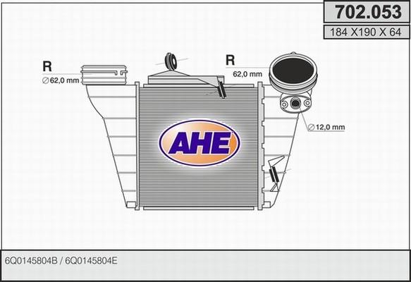 AHE 702.053 - Intercooler, échangeur droxauto.com