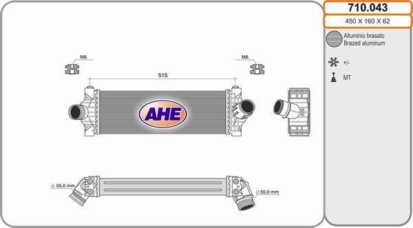 AHE 710.043 - Intercooler, échangeur droxauto.com