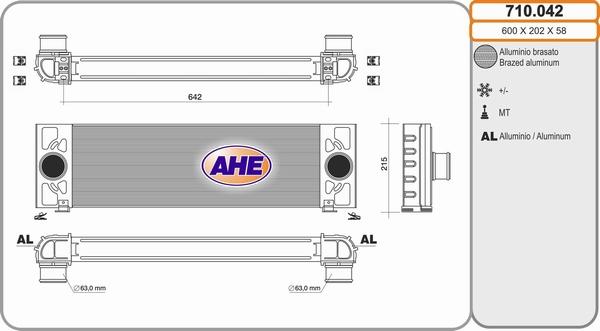 AHE 710.042 - Intercooler, échangeur droxauto.com
