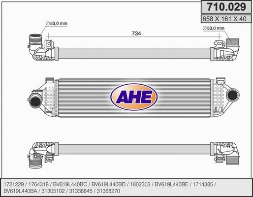 AHE 710.029 - Intercooler, échangeur droxauto.com
