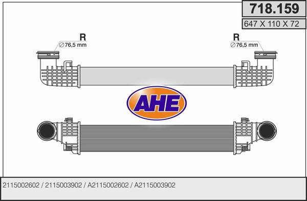 AHE 718.159 - Intercooler, échangeur droxauto.com