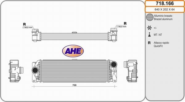 AHE 718.166 - Intercooler, échangeur droxauto.com