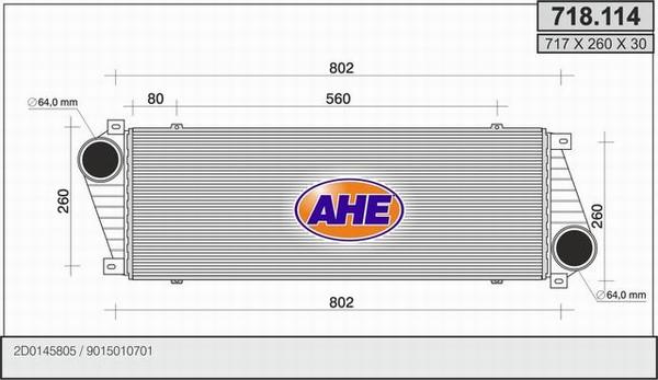 AHE 718.114 - Intercooler, échangeur droxauto.com