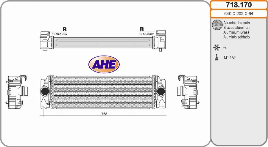AHE 718.170 - Intercooler, échangeur droxauto.com