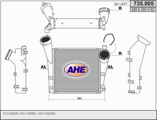 AHE 735.005 - Intercooler, échangeur droxauto.com