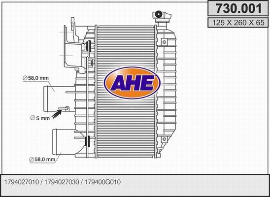 AHE 730.001 - Intercooler, échangeur droxauto.com