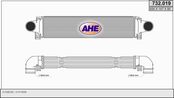 AHE 732.019 - Intercooler, échangeur droxauto.com