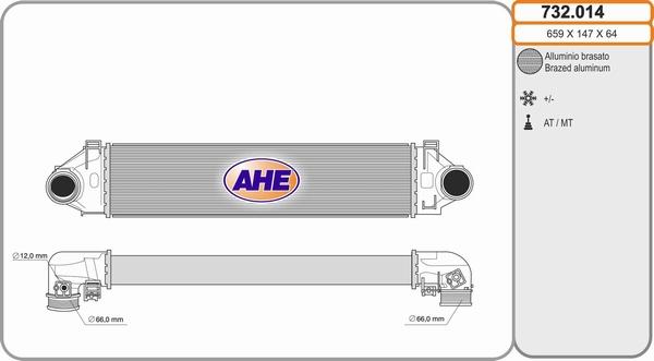 AHE 732.014 - Intercooler, échangeur droxauto.com