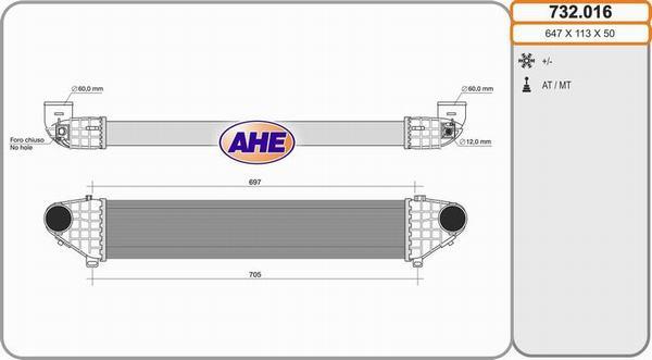 AHE 732.016 - Intercooler, échangeur droxauto.com