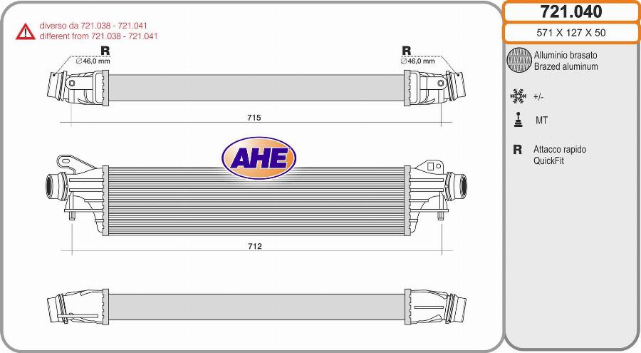 AHE 721.040 - Intercooler, échangeur droxauto.com