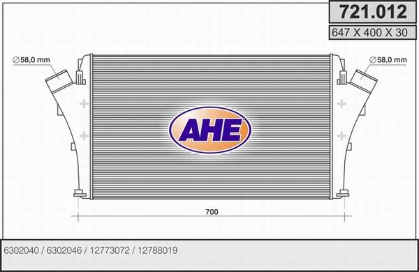 AHE 721.012 - Intercooler, échangeur droxauto.com