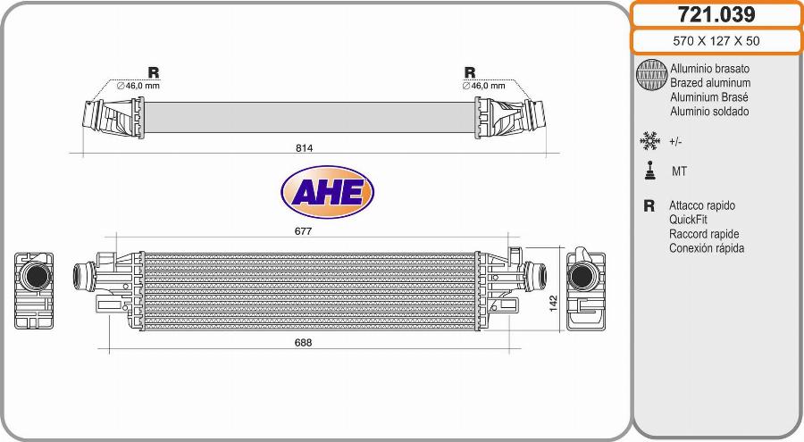 AHE 721.039 - Intercooler, échangeur droxauto.com