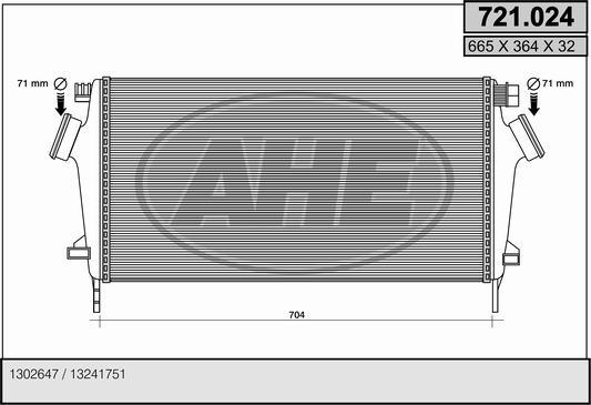 AHE 721.024 - Intercooler, échangeur droxauto.com
