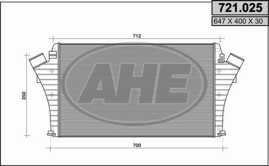 AHE 721.025 - Intercooler, échangeur droxauto.com