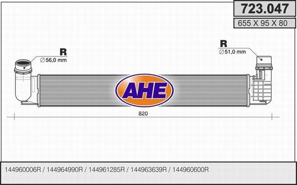 AHE 723.047 - Intercooler, échangeur droxauto.com