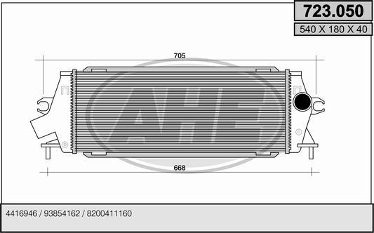 AHE 723.050 - Intercooler, échangeur droxauto.com