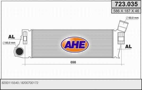 AHE 723.035 - Intercooler, échangeur droxauto.com