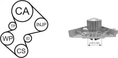 Airtex WPK-169101 - Pompe à eau + kit de courroie de distribution droxauto.com