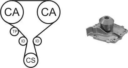 Airtex WPK-166804 - Pompe à eau + kit de courroie de distribution droxauto.com