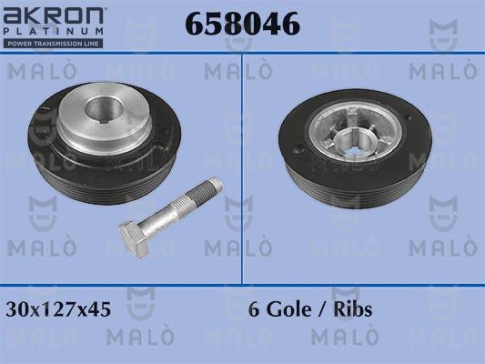 AKRON-MALÒ 658046 - Poulie, vilebrequin droxauto.com