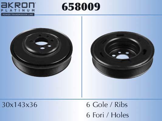 AKRON-MALÒ 658009 - Poulie, vilebrequin droxauto.com