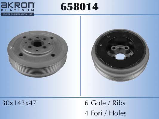 AKRON-MALÒ 658014 - Poulie, vilebrequin droxauto.com
