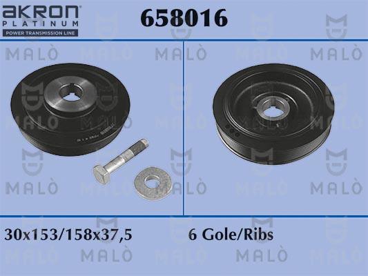 AKRON-MALÒ 658016 - Poulie, vilebrequin droxauto.com