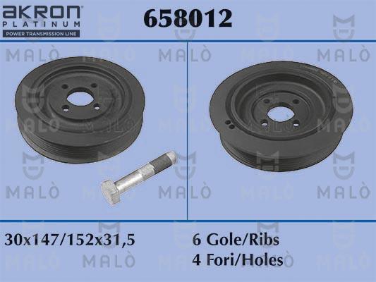 AKRON-MALÒ 658012 - Poulie, vilebrequin droxauto.com