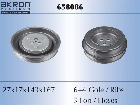 AKRON-MALÒ 658086 - Poulie, vilebrequin droxauto.com