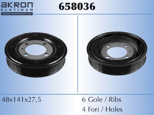 AKRON-MALÒ 658036 - Poulie, vilebrequin droxauto.com