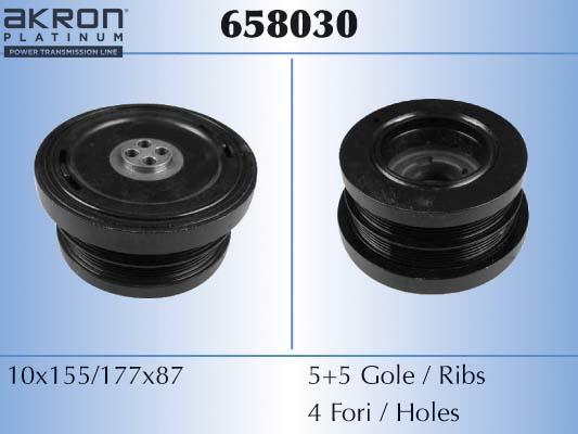 AKRON-MALÒ 658030 - Poulie, vilebrequin droxauto.com