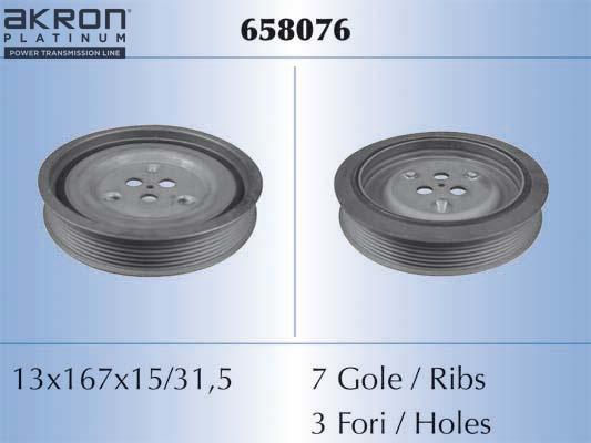 AKRON-MALÒ 658076 - Poulie, vilebrequin droxauto.com