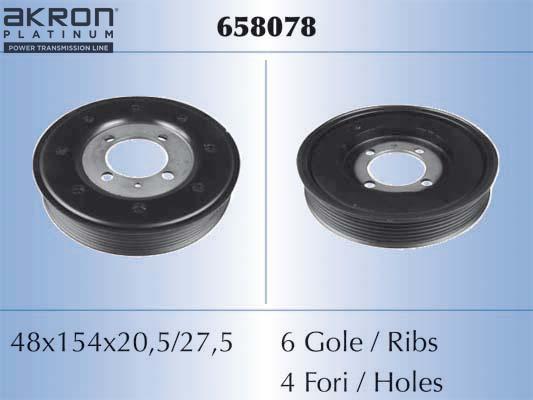 AKRON-MALÒ 658078 - Poulie, vilebrequin droxauto.com