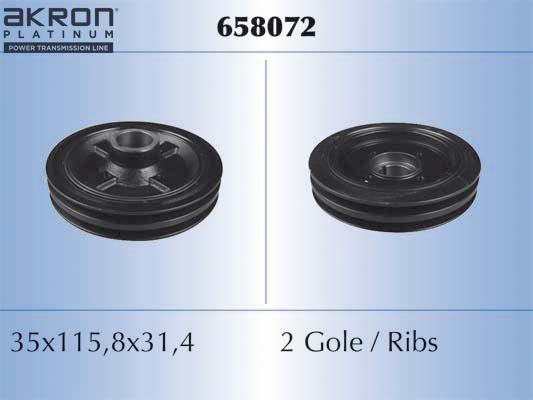 AKRON-MALÒ 658072 - Poulie, vilebrequin droxauto.com