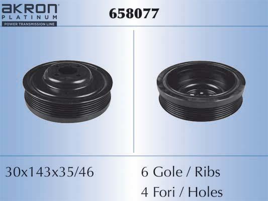 AKRON-MALÒ 658077 - Poulie, vilebrequin droxauto.com